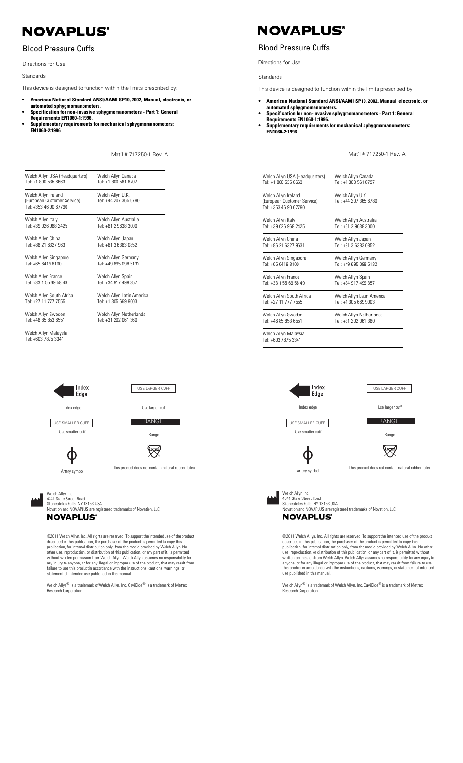 Blood pressure cuffs | Welch Allyn Blood Pressure Cuffs - User Manual User Manual | Page 2 / 2