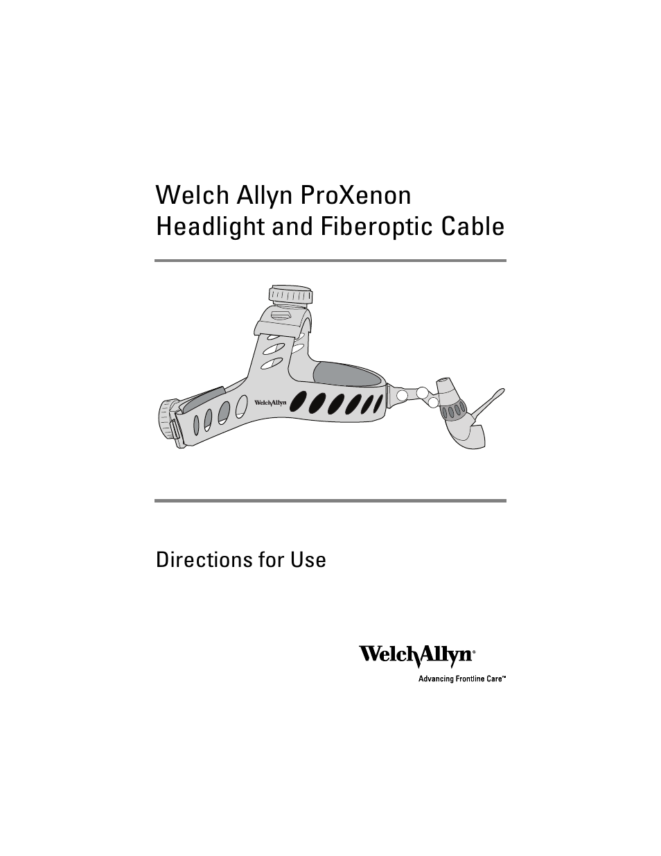 Welch Allyn Proxenon Headlight And Fiber Optic Cable - User Manual User Manual | 28 pages