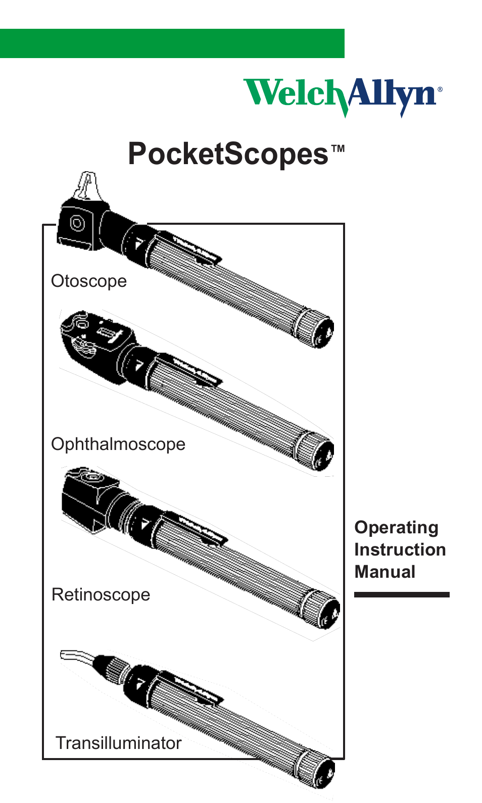 Welch Allyn PocketScopes - User Manual User Manual | 20 pages