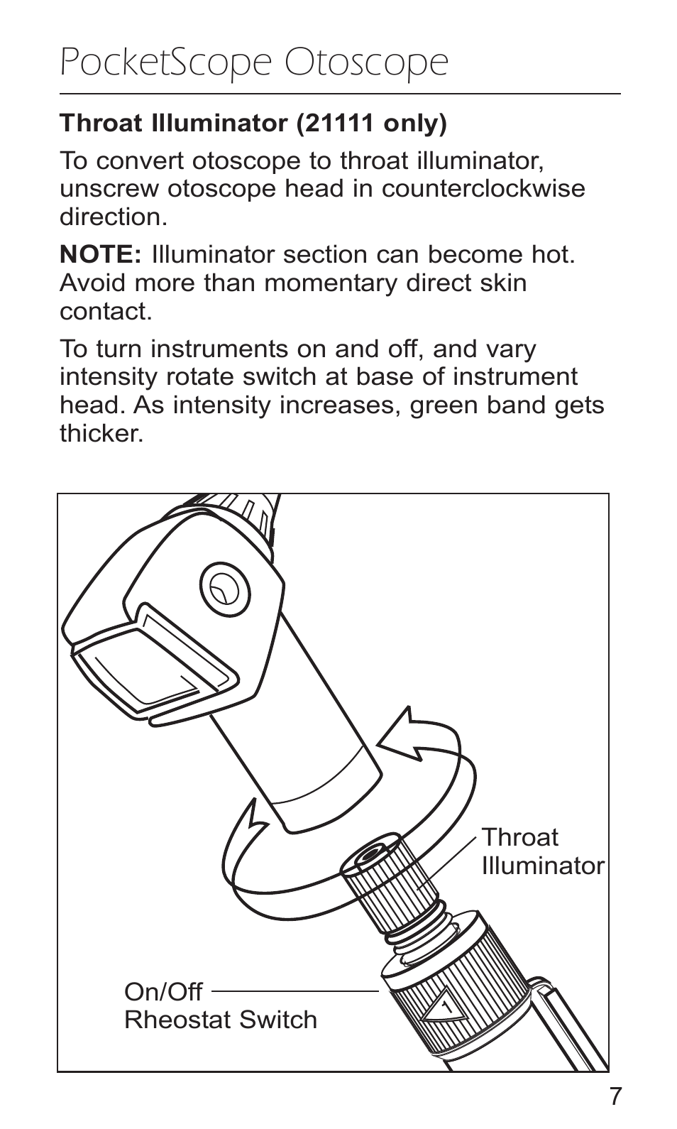 Pocketscope otoscope | Welch Allyn PocketScopes - User Manual User Manual | Page 9 / 20