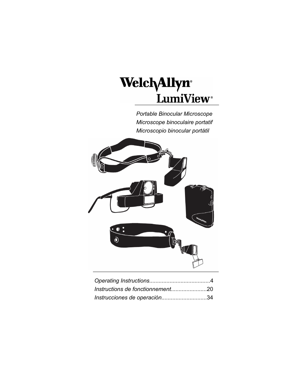 Welch Allyn LumiView Portable Binocular Microscope - User Manual User Manual | 52 pages