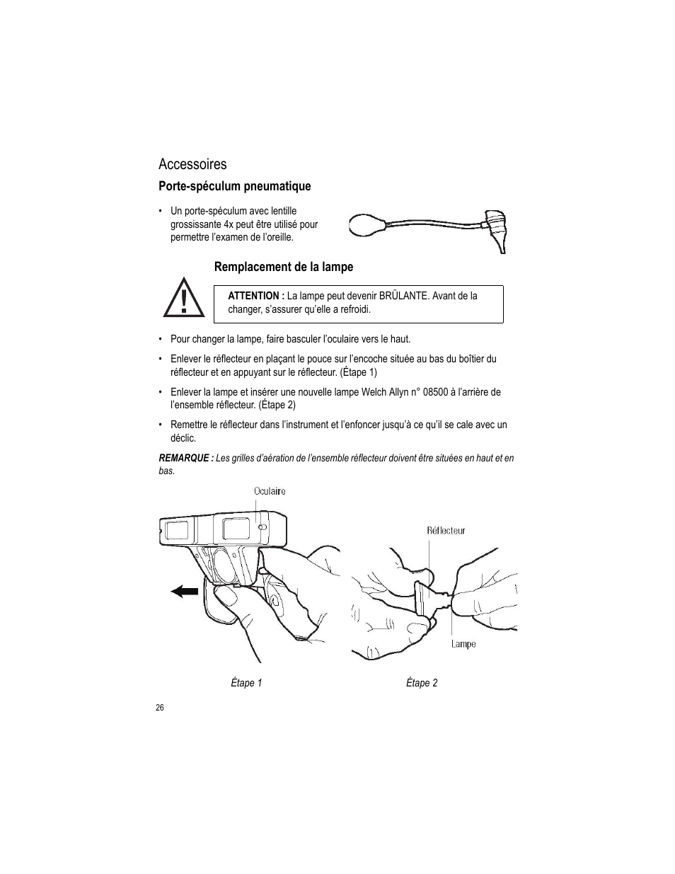 Accessoires | Welch Allyn LumiView Portable Binocular Microscope - User Manual User Manual | Page 30 / 52