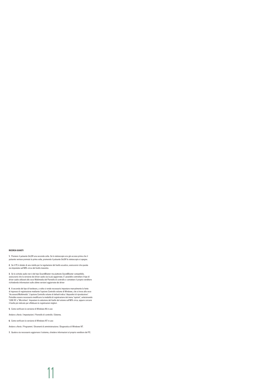 Ricerca guasti | Welch Allyn Master Elite Plus Analyzer - User Manual User Manual | Page 11 / 12