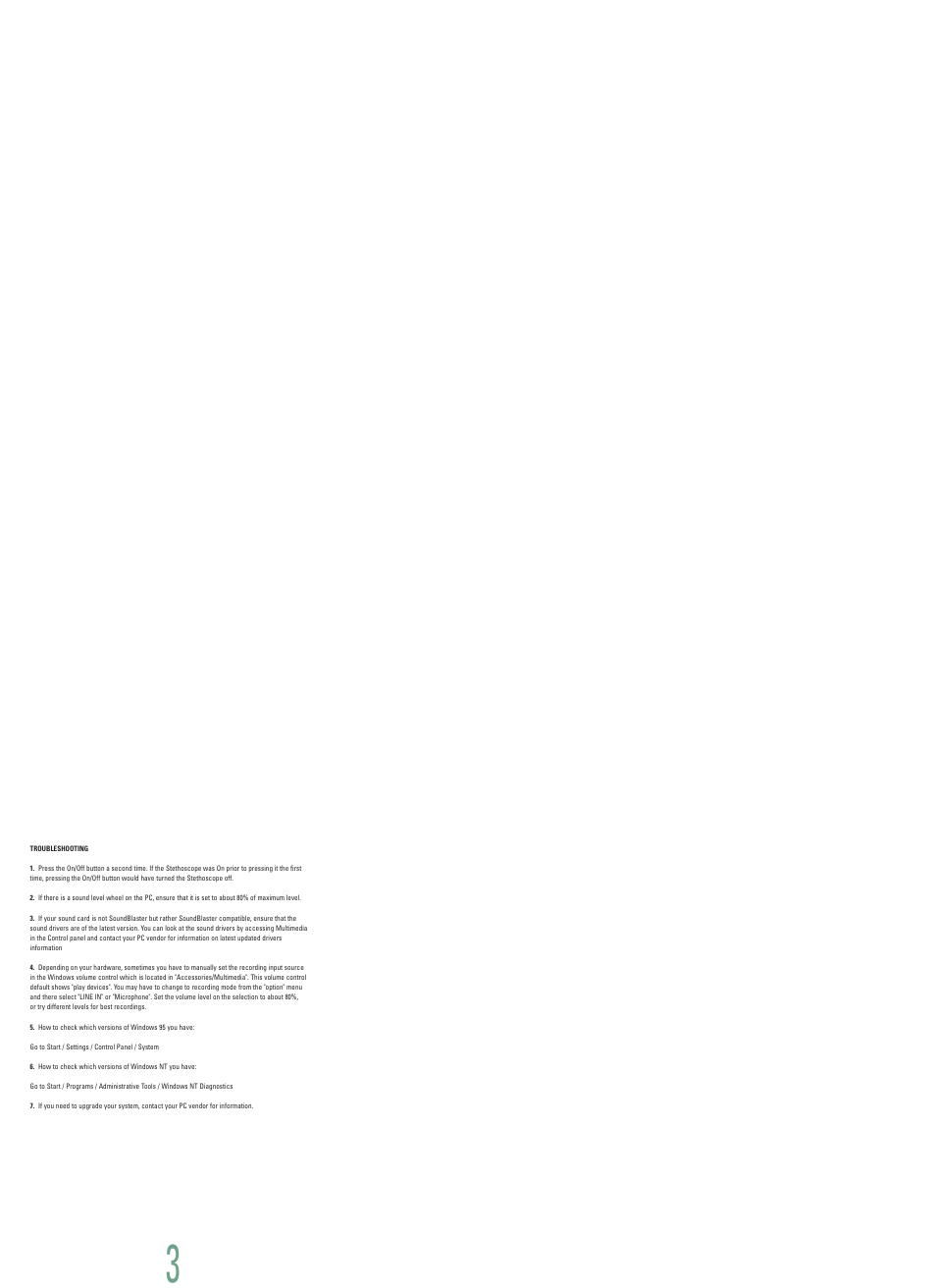 Troubleshooting | Welch Allyn Master Elite Plus Analyzer - User Manual User Manual | Page 3 / 12