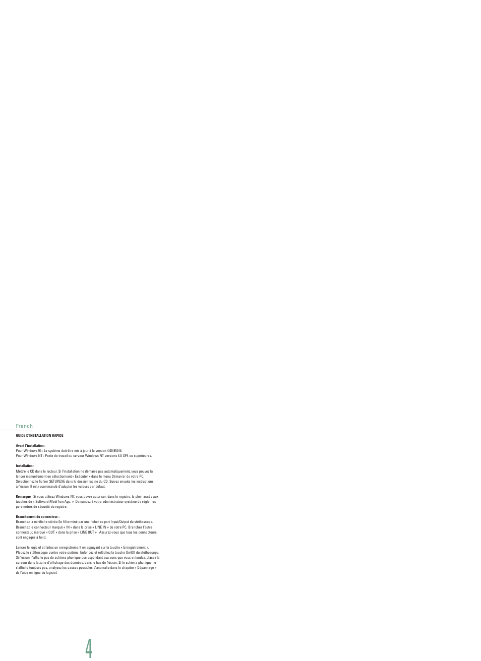French, Guide d’installation rapide | Welch Allyn Master Elite Plus Analyzer - User Manual User Manual | Page 4 / 12