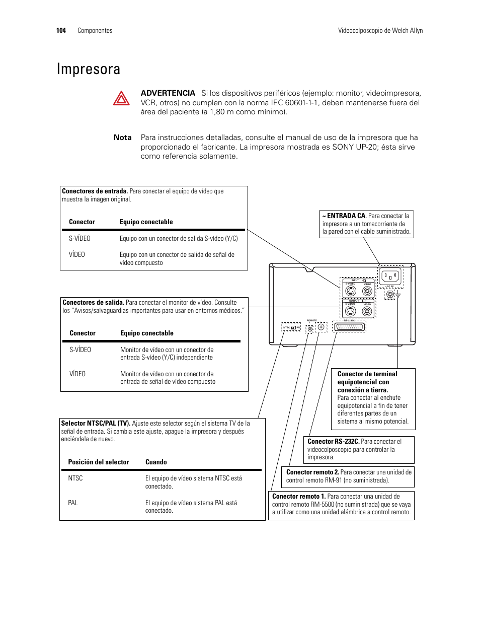 Impresora | Welch Allyn Video Colposcope - User Manual User Manual | Page 106 / 400