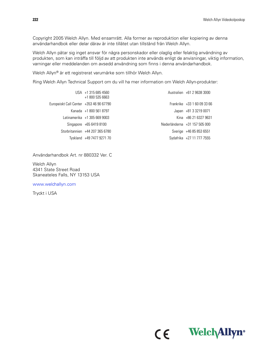 Welch Allyn Video Colposcope - User Manual User Manual | Page 224 / 400