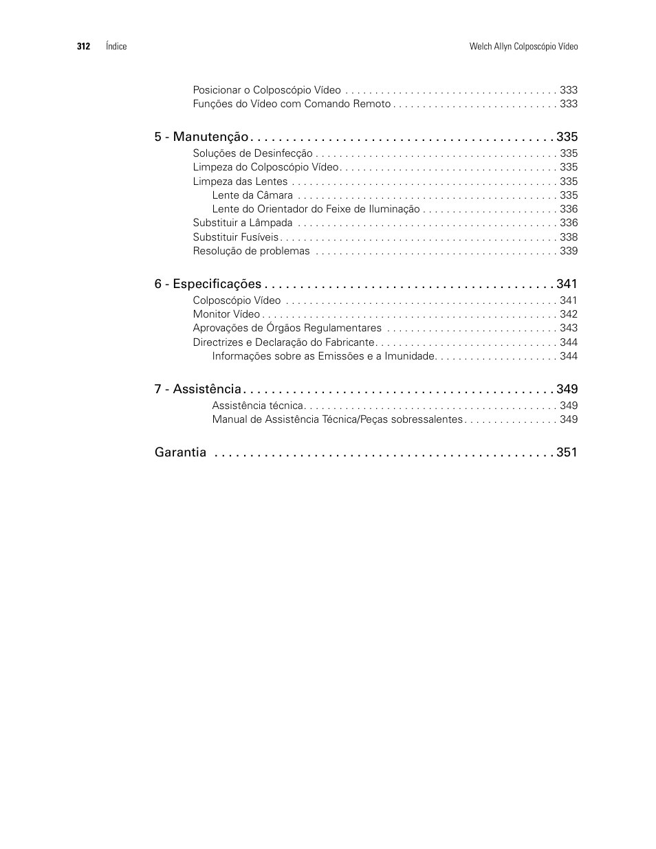 Welch Allyn Video Colposcope - User Manual User Manual | Page 314 / 400