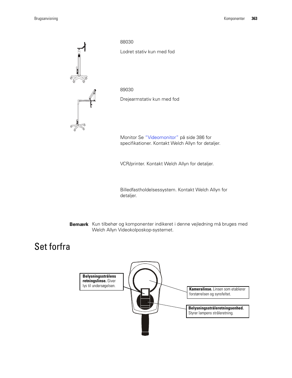 Set forfra | Welch Allyn Video Colposcope - User Manual User Manual | Page 365 / 400