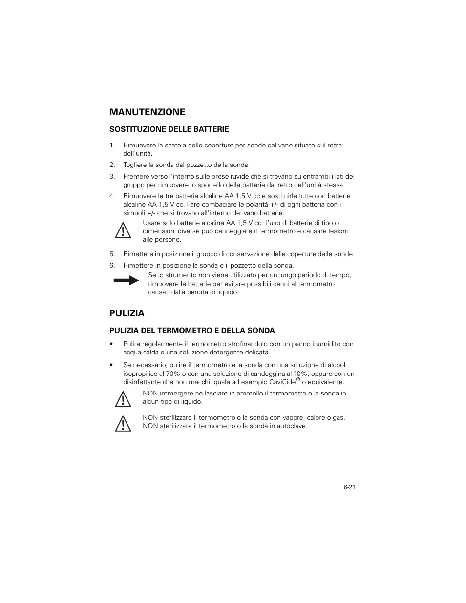 Manutenzione, Pulizia, Manutenzione -21 | Pulizia -21 | Welch Allyn SureTemp Plus - User Manual User Manual | Page 171 / 294