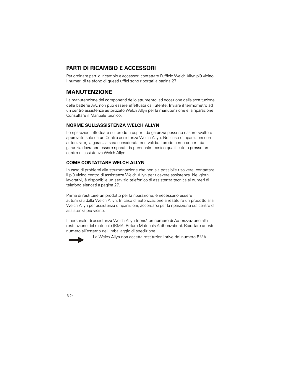 Parti di ricambio e accessori, Manutenzione, Parti di ricambio e accessori -24 | Manutenzione -24 | Welch Allyn SureTemp Plus - User Manual User Manual | Page 174 / 294