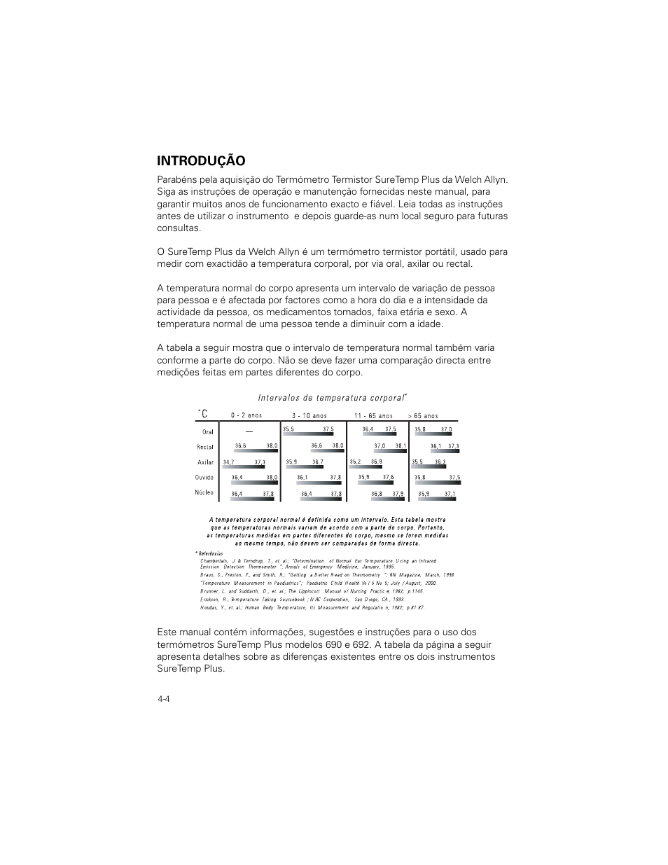 Introdução, Introdução -4 | Welch Allyn SureTemp Plus - User Manual User Manual | Page 96 / 294