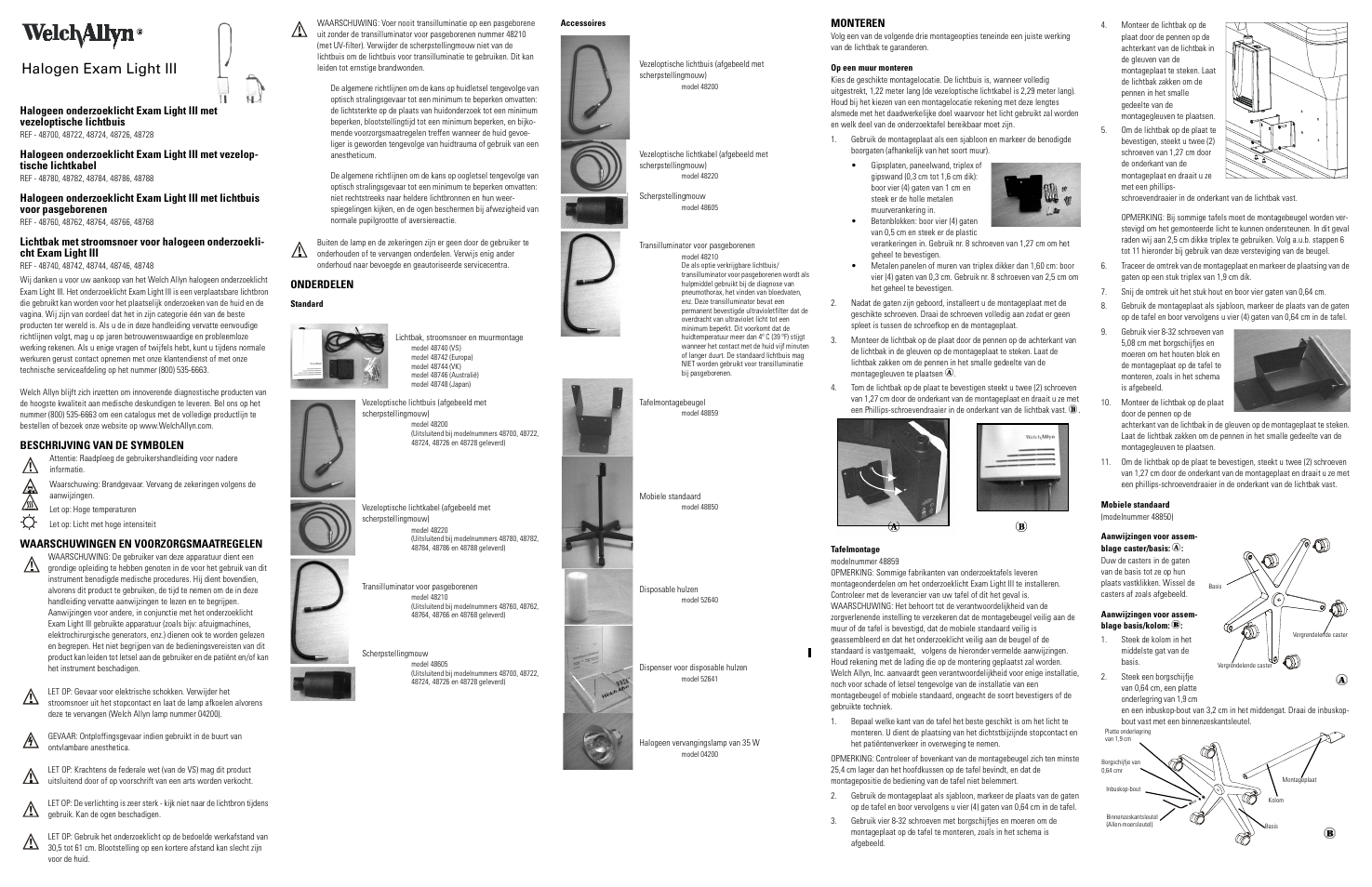 Halogen exam light iii | Welch Allyn Halogen Exam Light III - User Manual User Manual | Page 11 / 18