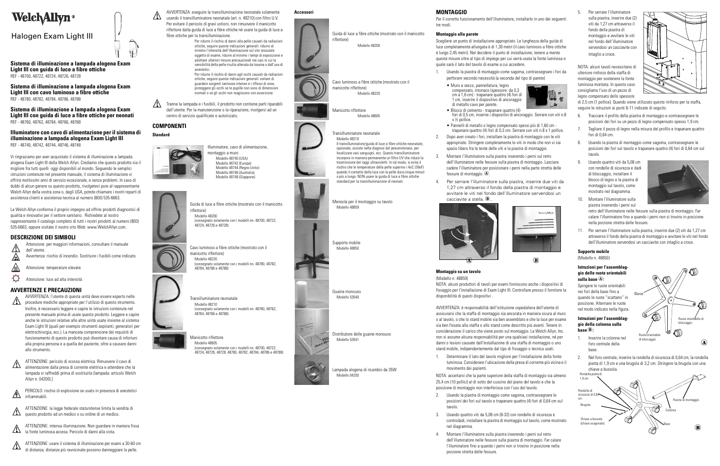 Halogen exam light iii | Welch Allyn Halogen Exam Light III - User Manual User Manual | Page 15 / 18