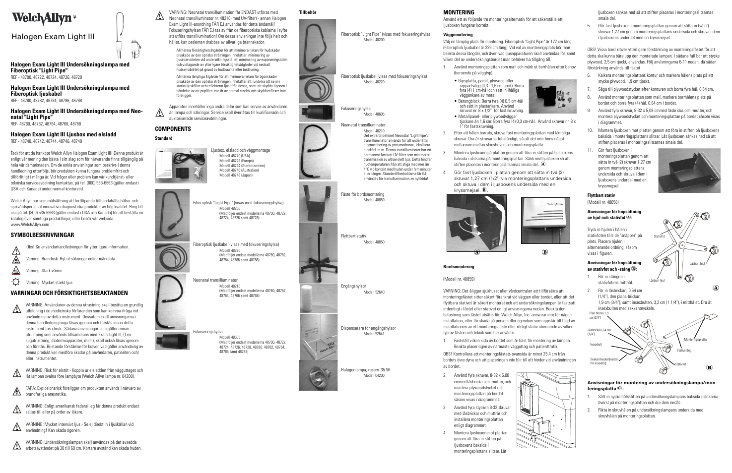 Halogen exam light iii | Welch Allyn Halogen Exam Light III - User Manual User Manual | Page 17 / 18