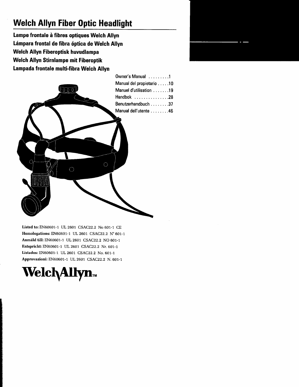 Welch Allyn MFI Solarc Headlight - User Manual User Manual | 57 pages