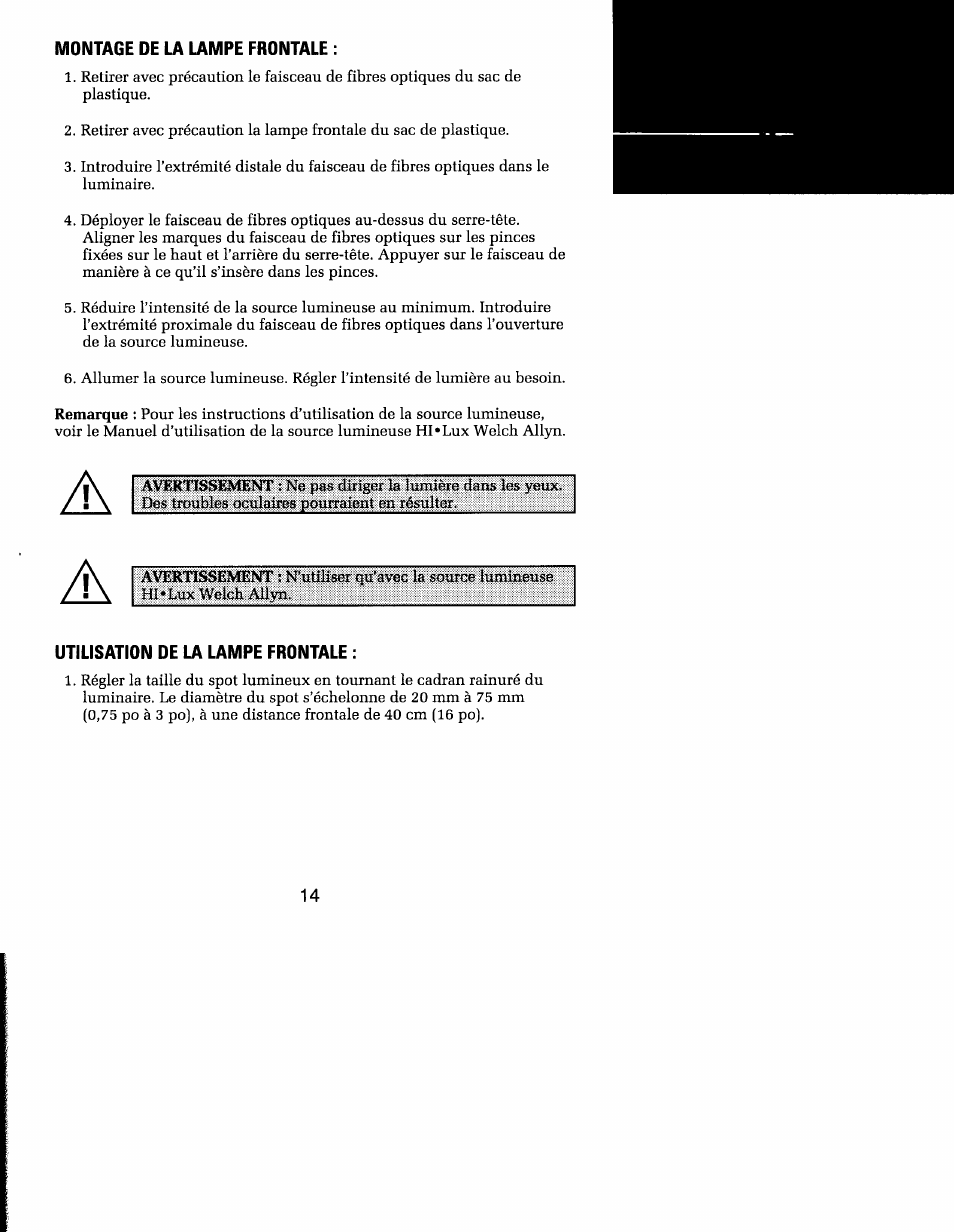 Welch Allyn MFI Solarc Headlight - User Manual User Manual | Page 15 / 57