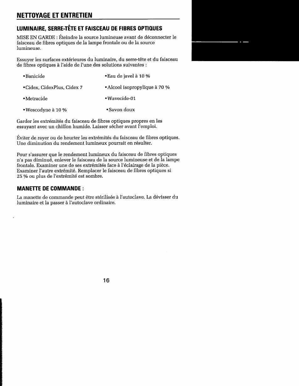 Nettoyage et entretien | Welch Allyn MFI Solarc Headlight - User Manual User Manual | Page 17 / 57