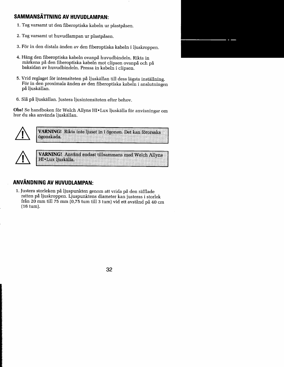 Welch Allyn MFI Solarc Headlight - User Manual User Manual | Page 33 / 57