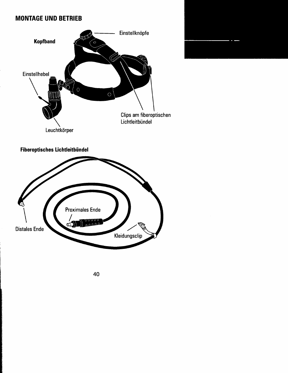 Montage und betrieb | Welch Allyn MFI Solarc Headlight - User Manual User Manual | Page 41 / 57