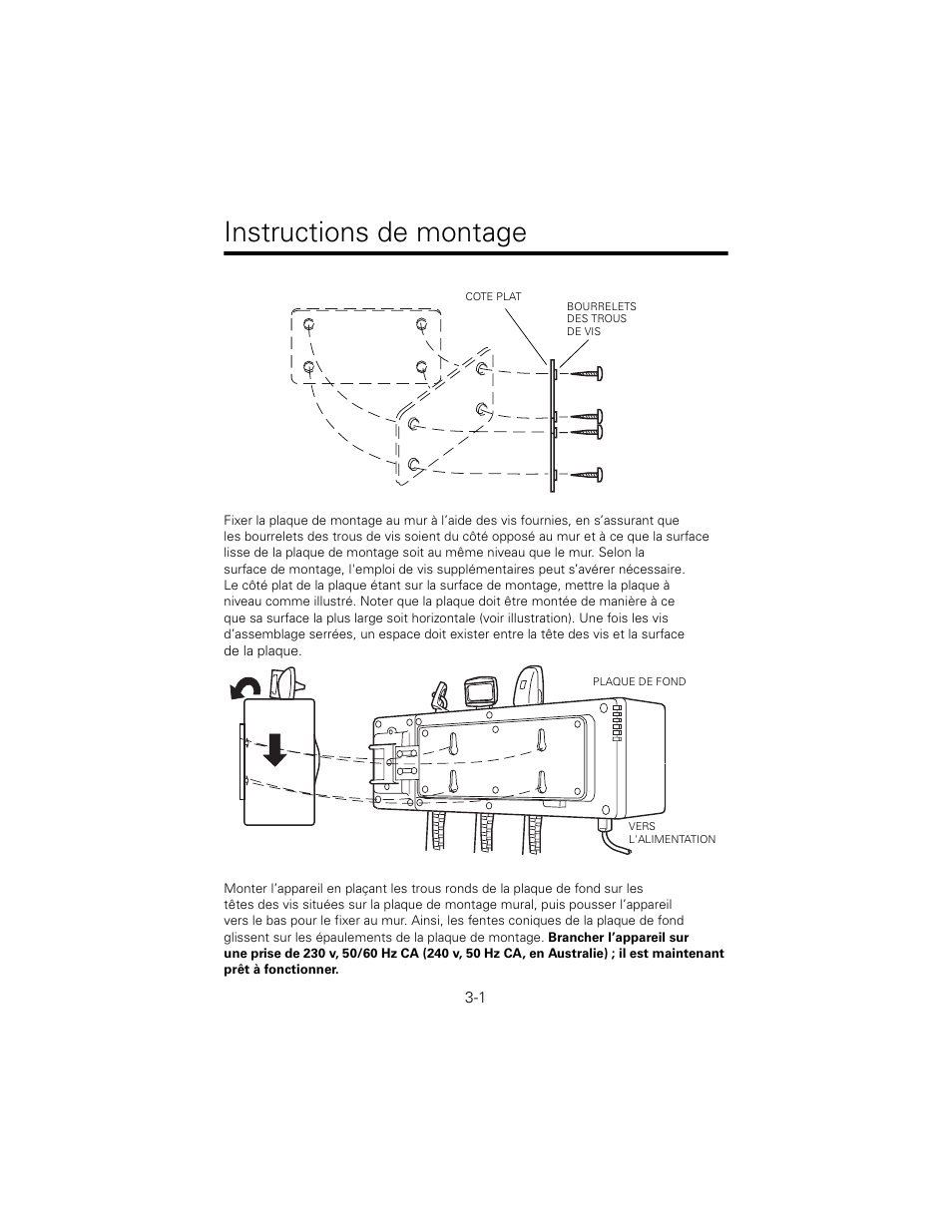 Instructions de montage | Welch Allyn 767 Diagnostic System - User Manual User Manual | Page 25 / 136