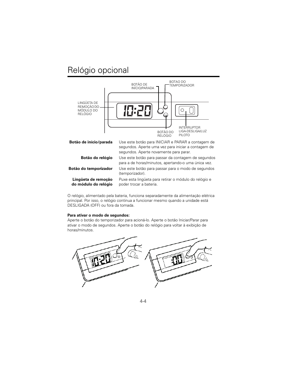 Relógio opcional | Welch Allyn 767 Diagnostic System - User Manual User Manual | Page 38 / 136