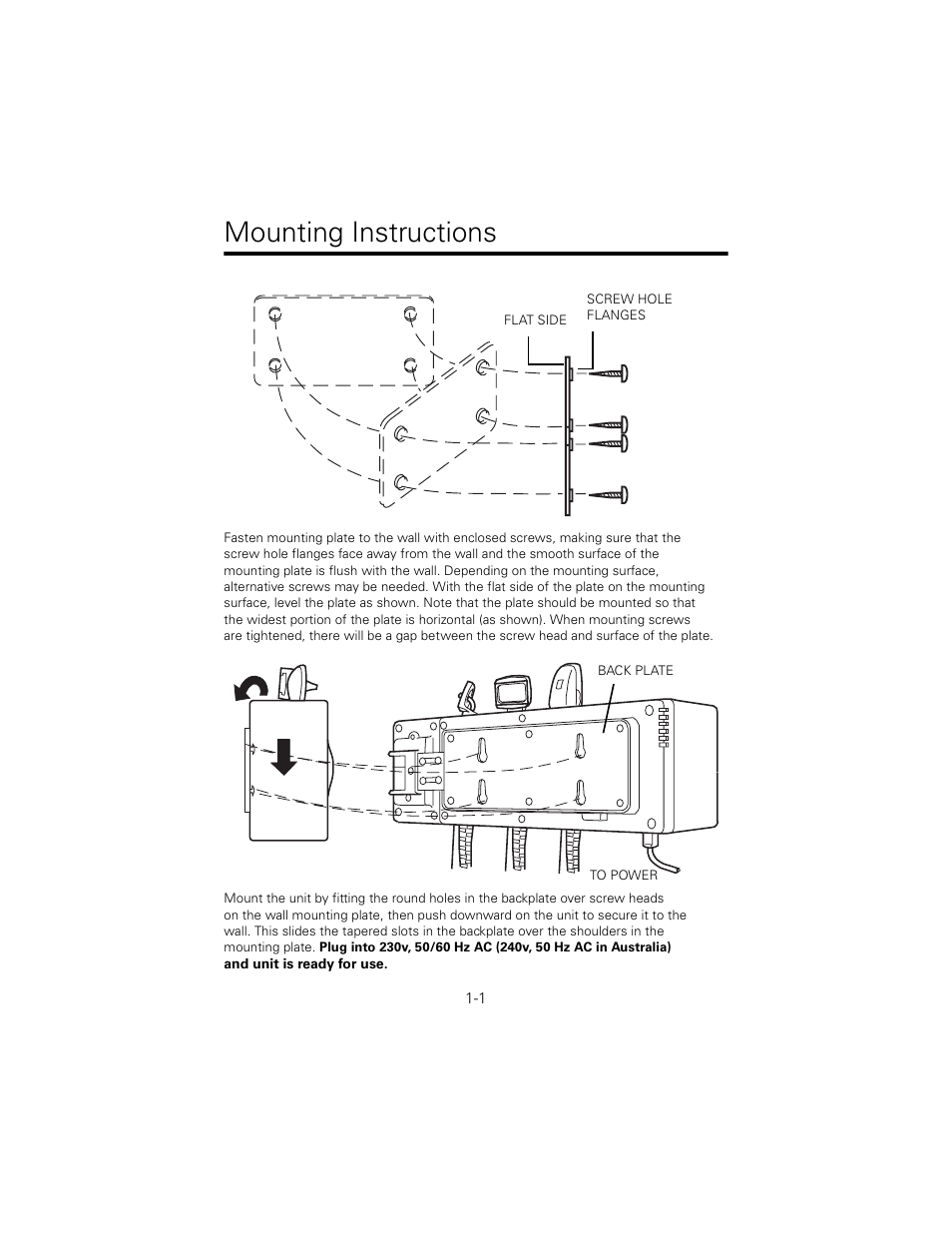 Mounting instructions | Welch Allyn 767 Diagnostic System - User Manual User Manual | Page 5 / 136