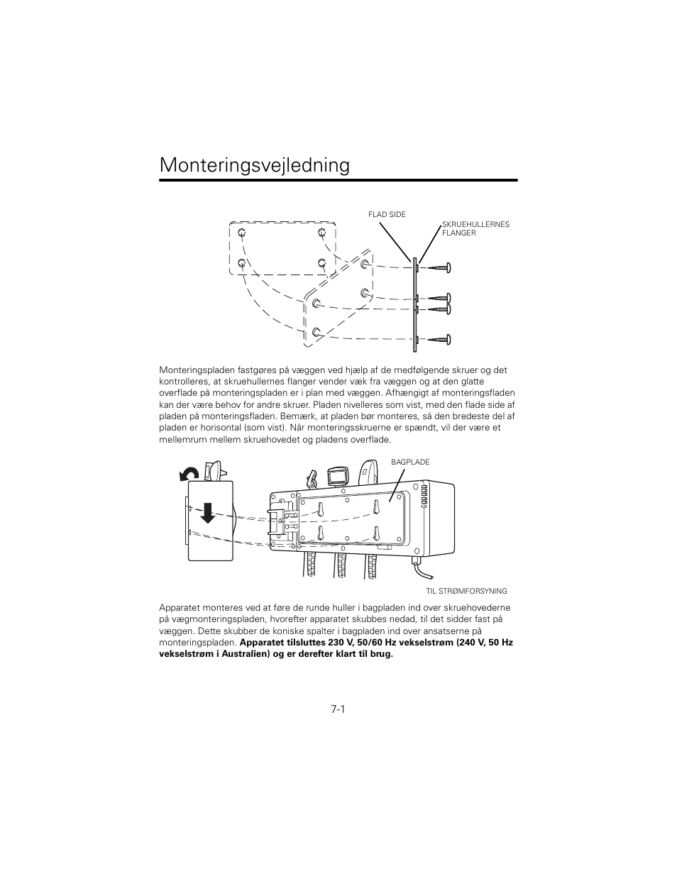 Monteringsvejledning | Welch Allyn 767 Diagnostic System - User Manual User Manual | Page 65 / 136