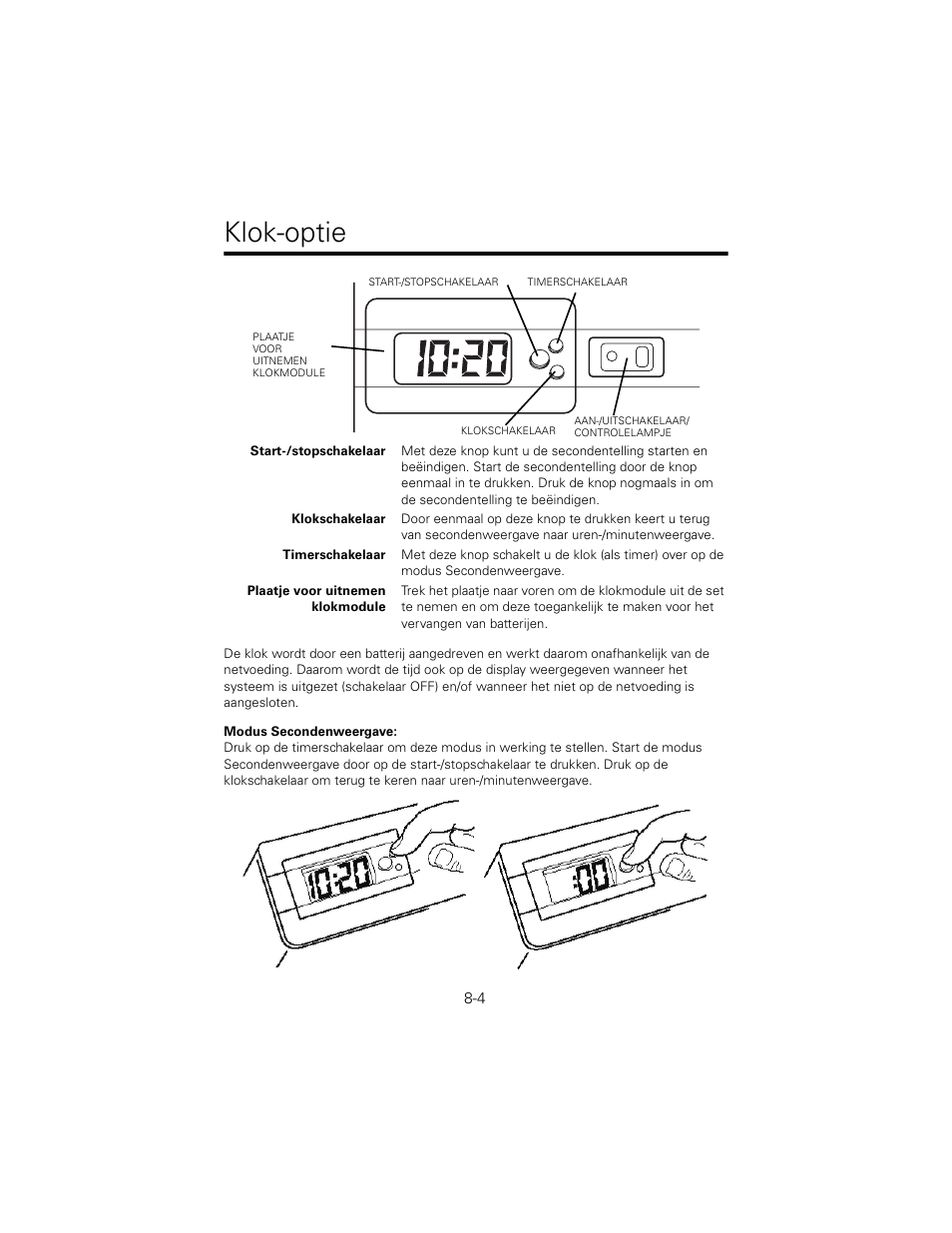Klok-optie | Welch Allyn 767 Diagnostic System - User Manual User Manual | Page 78 / 136