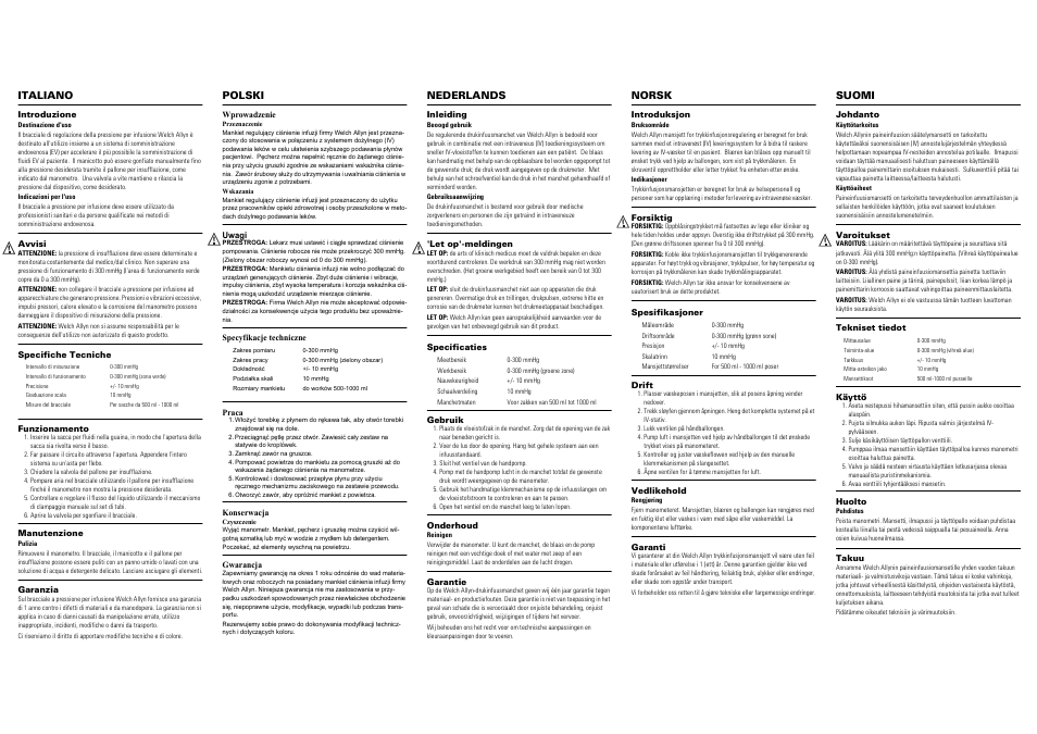 Welch Allyn Flexiport Disposable Blood Pressure Cuffs, Pressure Infusion Cuff - User Manual User Manual | Page 2 / 2
