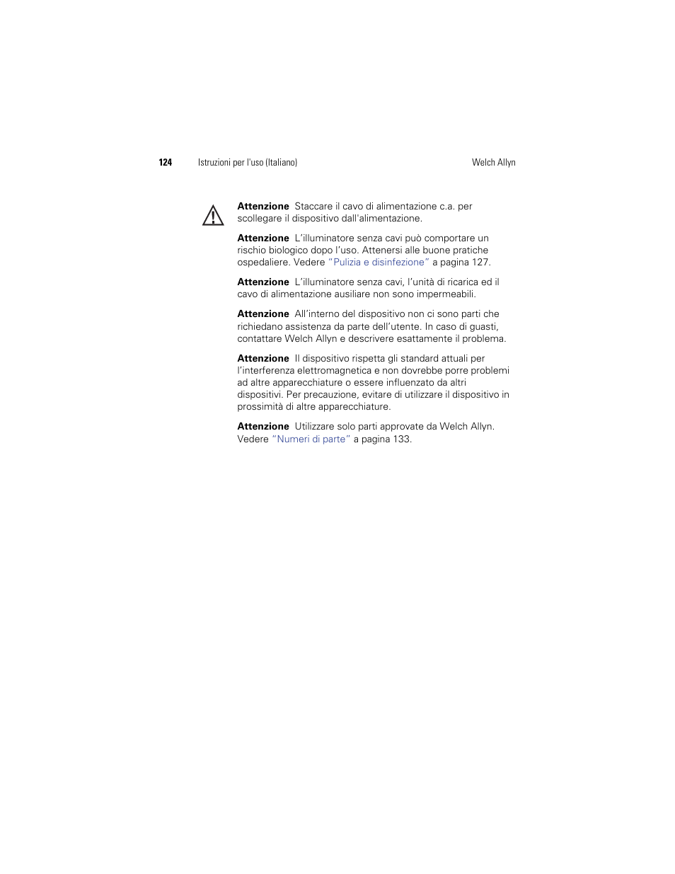Welch Allyn KleenSpec 790 Series Cordless Illumination System - User Manual User Manual | Page 126 / 222