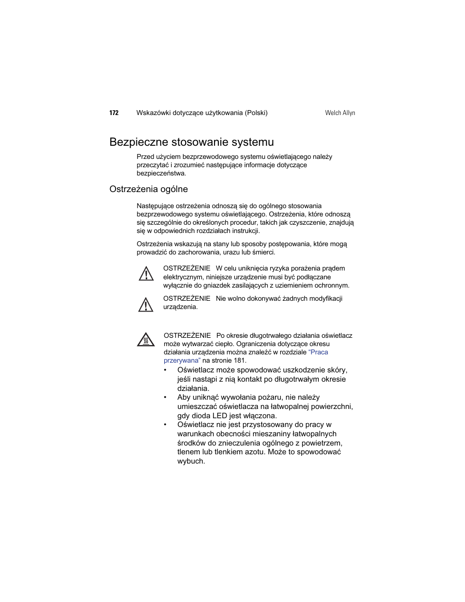 H]slhf]qhvwrvrzdqlhv\vwhpx | Welch Allyn KleenSpec 790 Series Cordless Illumination System - User Manual User Manual | Page 174 / 222