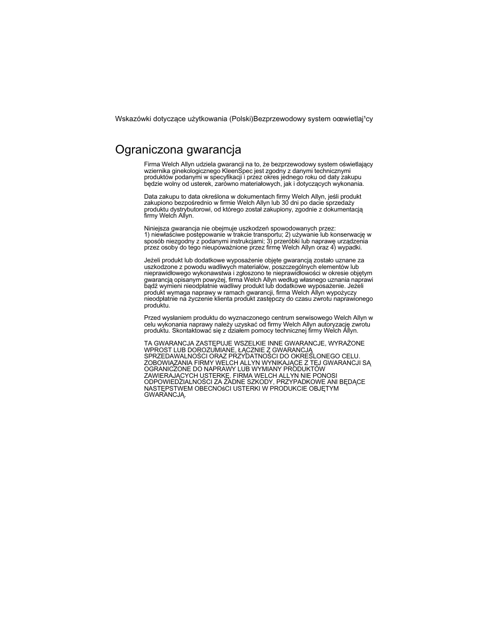 2judqlf]rqdjzdudqfmd | Welch Allyn KleenSpec 790 Series Cordless Illumination System - User Manual User Manual | Page 185 / 222