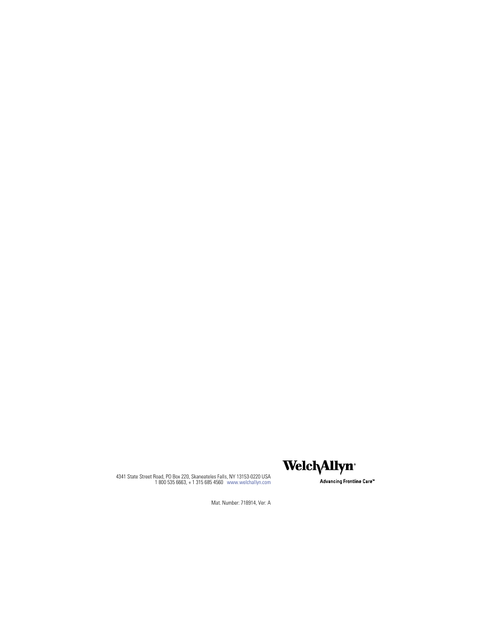 Welch Allyn KleenSpec 790 Series Cordless Illumination System - User Manual User Manual | Page 222 / 222