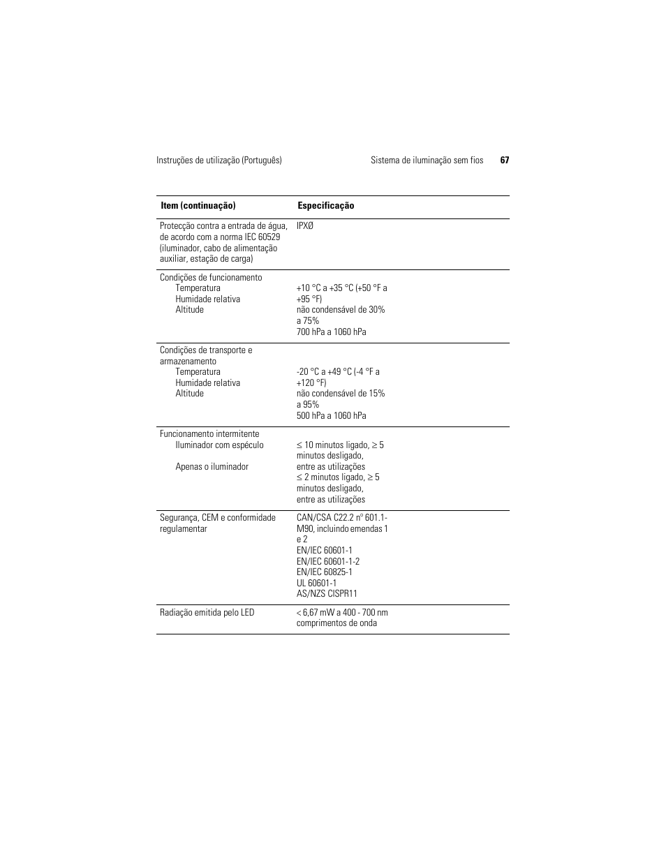 Welch Allyn KleenSpec 790 Series Cordless Illumination System - User Manual User Manual | Page 69 / 222
