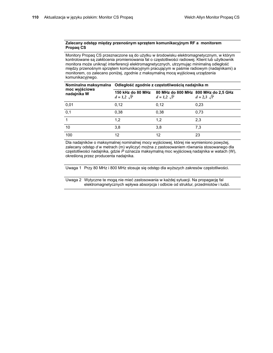 Welch Allyn Propaq CS Monitor - User Manual User Manual | Page 118 / 152