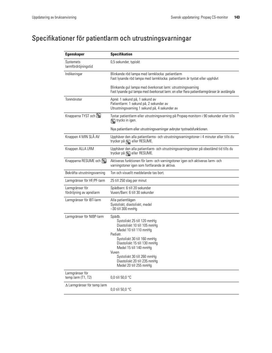 Welch Allyn Propaq CS Monitor - User Manual User Manual | Page 151 / 152