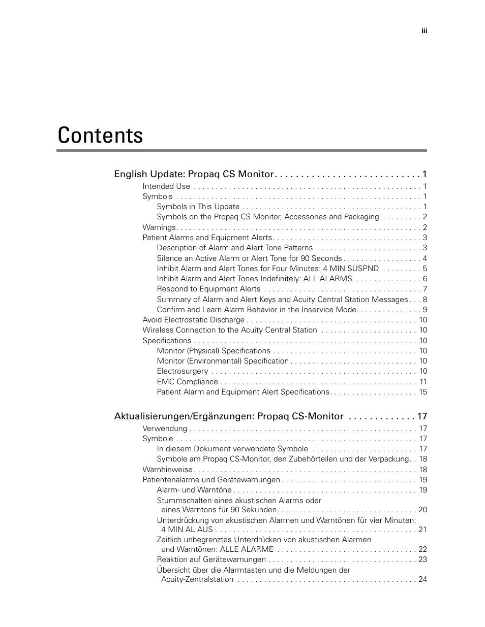 Welch Allyn Propaq CS Monitor - User Manual User Manual | Page 3 / 152