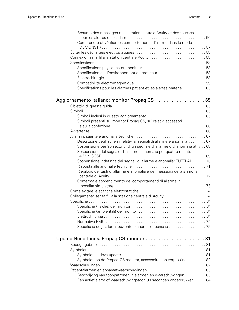 Welch Allyn Propaq CS Monitor - User Manual User Manual | Page 5 / 152
