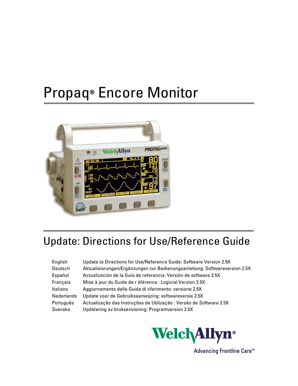 Welch Allyn Propaq Encore Monitor - User Manual User Manual | 136 pages