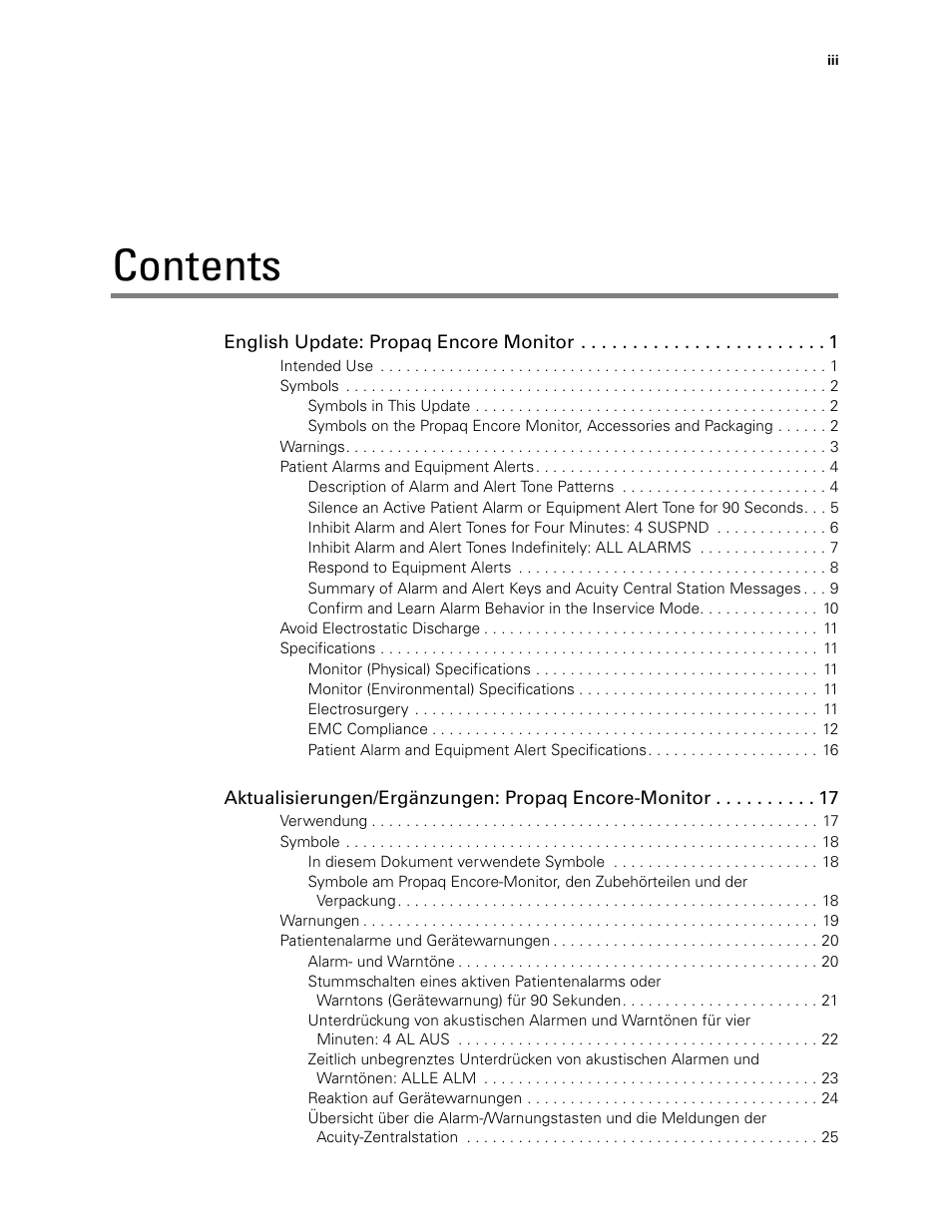 Welch Allyn Propaq Encore Monitor - User Manual User Manual | Page 3 / 136