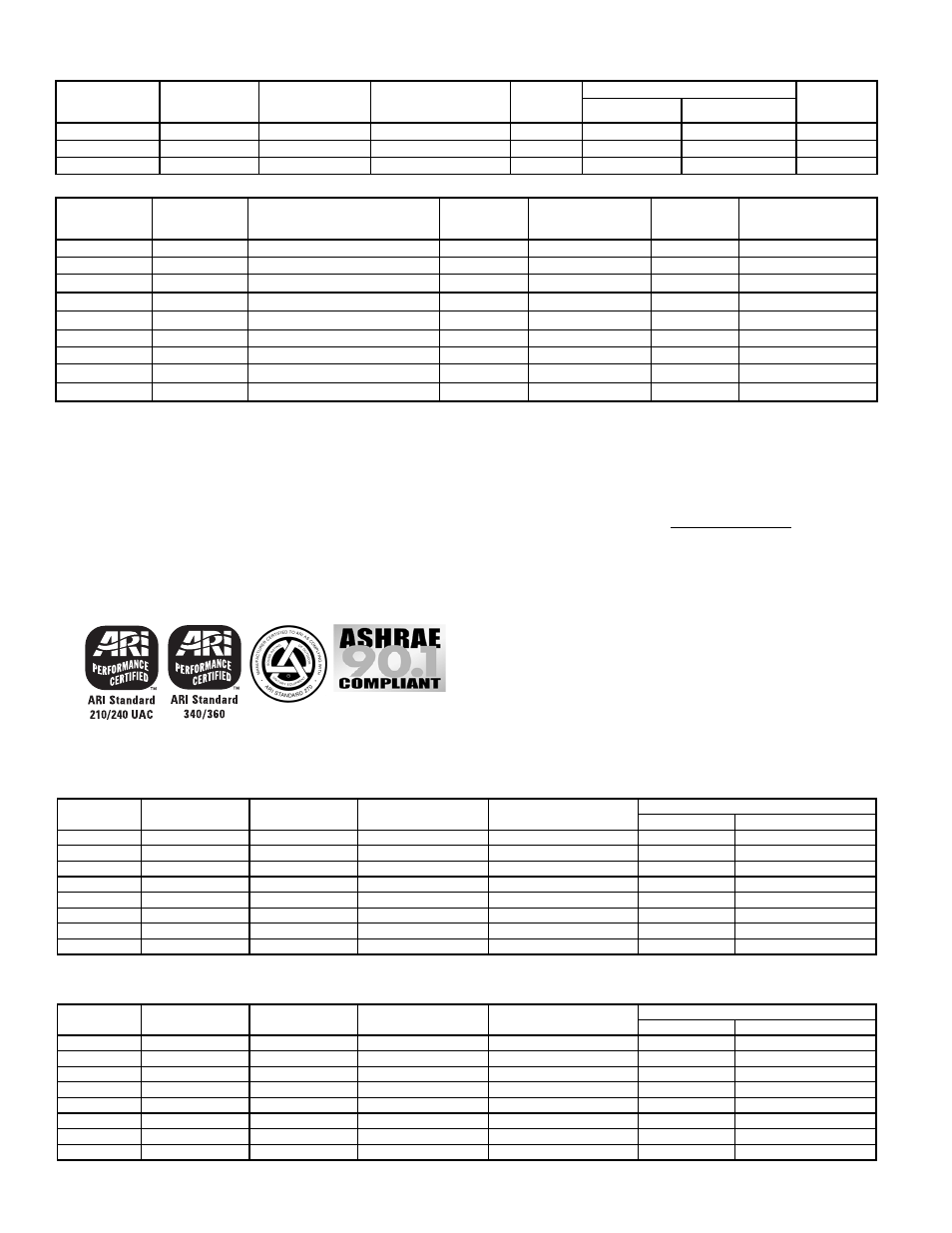 Ari capacity ratings, 580f036-151 | Bryant 581C User Manual | Page 10 / 298
