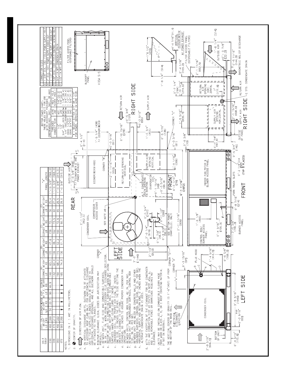 Base unit dimensions, 580f036-072 | Bryant 581C User Manual | Page 30 / 298