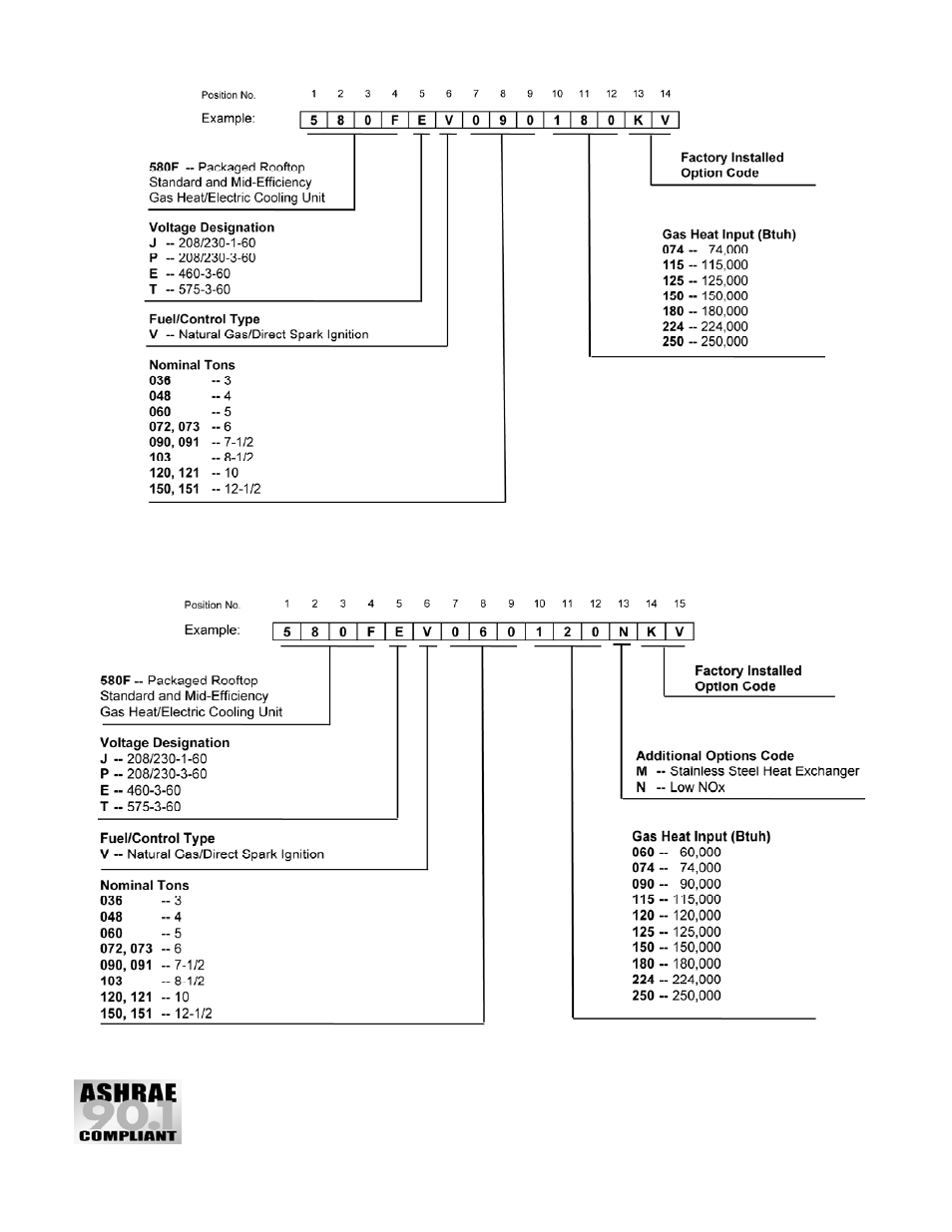 Model number nomenclature, 580f | Bryant 581C User Manual | Page 5 / 298