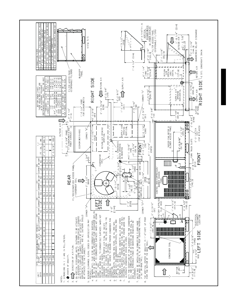Base unit dimensions, 581b036-072 | Bryant 581C User Manual | Page 91 / 298
