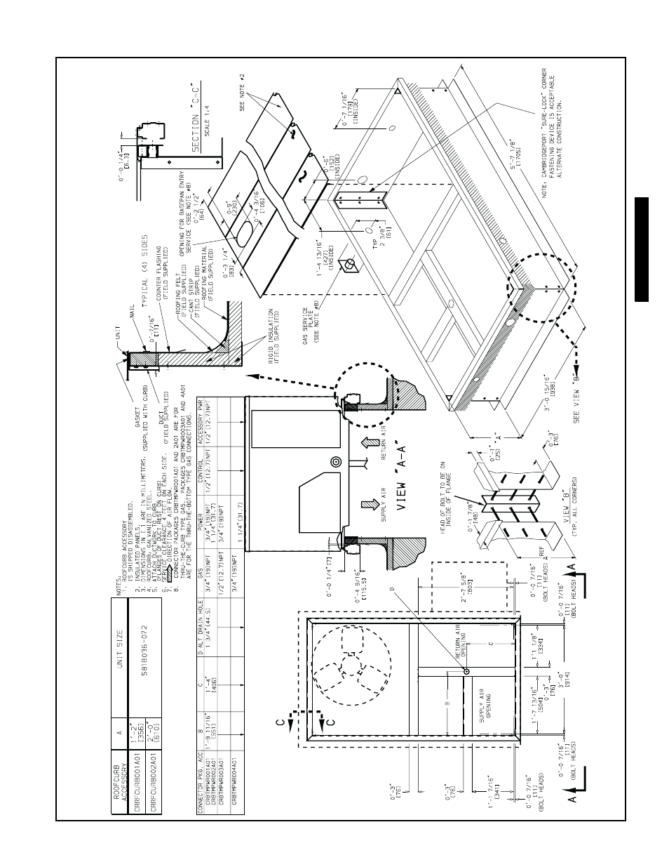 Accessory dimensions, 581b036-072 | Bryant 581C User Manual | Page 93 / 298