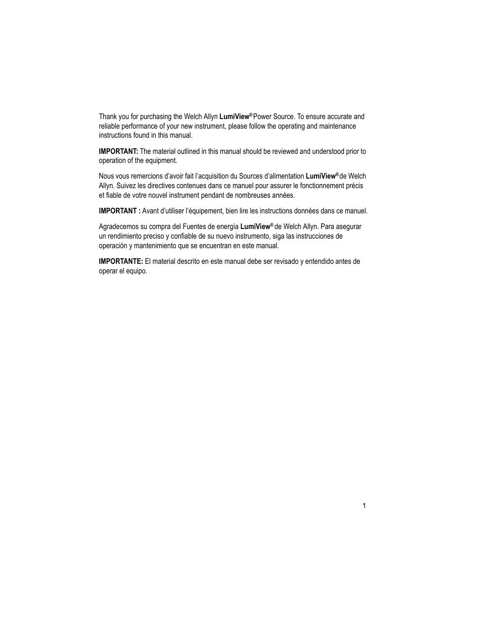 Welch Allyn Lumiview Portable Binocular Microscope Power Source - User Manual User Manual | Page 5 / 26