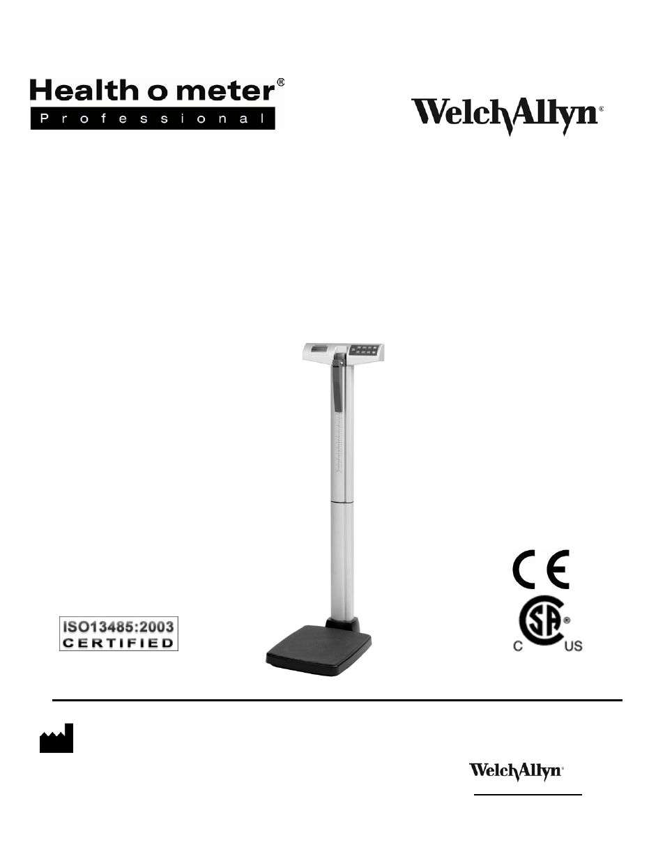 Welch Allyn 500KLWA PROFESSIONAL DIGITAL BEAM SCALE - User Manual User Manual | 17 pages