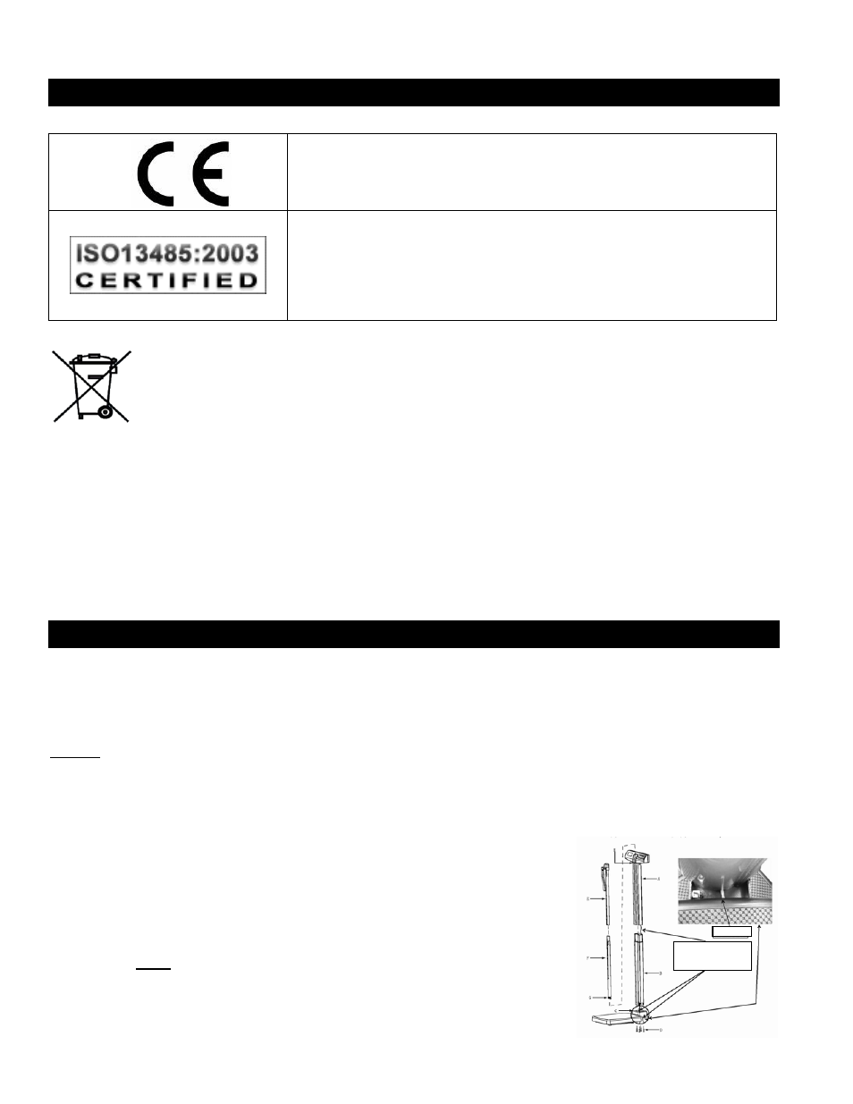 Customer service information, 500klwa certifications / disposal, Set up / batteries | Welch Allyn 500KLWA PROFESSIONAL DIGITAL BEAM SCALE - User Manual User Manual | Page 4 / 17