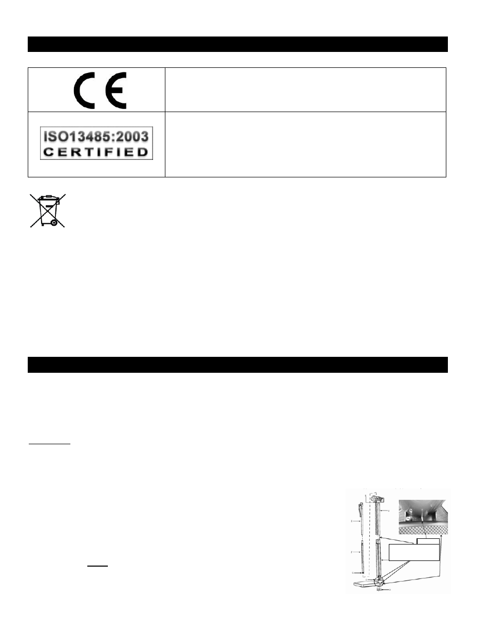 Información del servicio de atención al cliente, Certificaciones y desecho de 500klwa, Instalación y baterías | Welch Allyn 500KLWA PROFESSIONAL DIGITAL BEAM SCALE - User Manual User Manual | Page 9 / 17